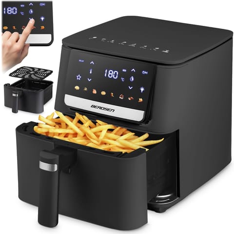 ⁨Frytkownica beztłuszczowa Air fryer Berdsen BD-662 czarna⁩ w sklepie Wasserman.eu