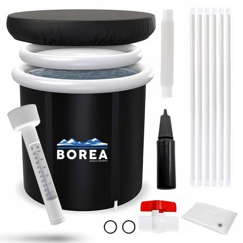 ⁨Wanna do Morsowania Składana Beczka do Kąpieli Lodowej Basen 80cm Termometr⁩ w sklepie Wasserman.eu