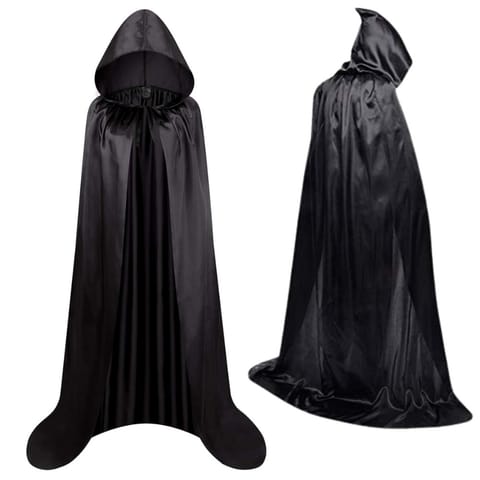 ⁨Peleryna Narzutka Z Kapturem Karnawałowa Halloweenowa Czarna 160cm⁩ w sklepie Wasserman.eu