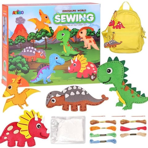 ⁨Zestaw do szycia Dinozaury zrób to sam świat dinozaurów filcowy ZA5361⁩ w sklepie Wasserman.eu