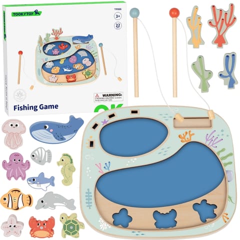 ⁨TOOKY TOY Złowić Rybkę Gra Zręcznościowa Układanka Montessori⁩ w sklepie Wasserman.eu