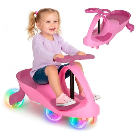 ⁨Jeździk grawitacyjny LED Swing Fix S3 świecące koła różowy⁩ w sklepie Wasserman.eu