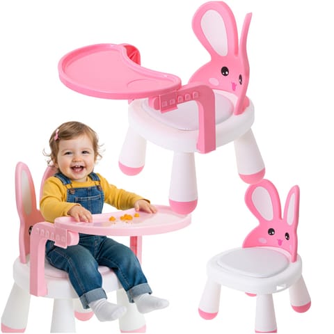 ⁨High chair, feeding and play table pink⁩ at Wasserman.eu