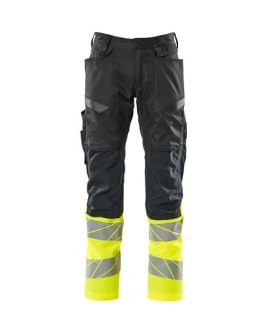 ⁨MASCOT® Spodnie z kieszeniami na kolanach ACCELERATE SAFE (kolor czerń/żółty hi-vis, rozmiar 82C50)⁩ w sklepie Wasserman.eu