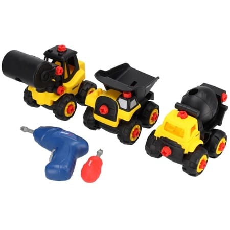 ⁨ZESTAW 3 POJAZDÓW ZABAWEK DO SKŁADANIA⁩ w sklepie Wasserman.eu