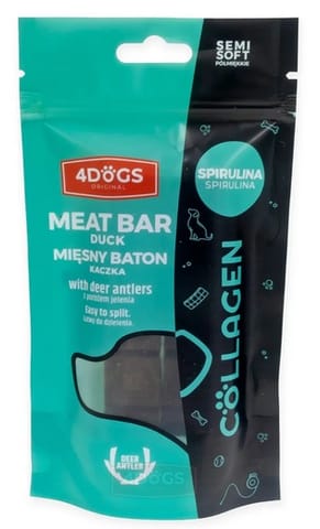 ⁨4DOGS Batony Semi-Soft Spirulina i poroże 2szt⁩ w sklepie Wasserman.eu