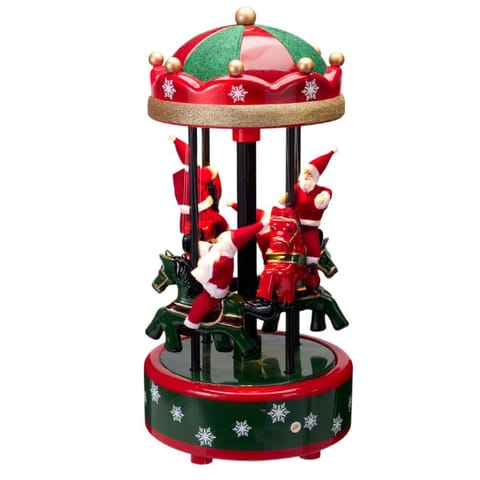 ŚWIĄTECZNA KARUZELA OBROTOWA Z MELODIĄ 60 CM ZASILACZ 8 LED w sklepie Wasserman.eu