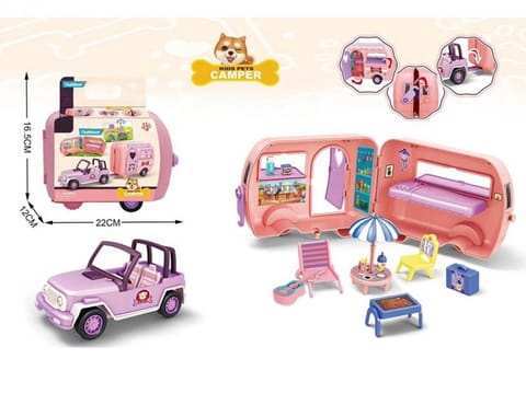 ⁨Auto z przyczepą play pocket 22x12x16,5cm⁩ w sklepie Wasserman.eu