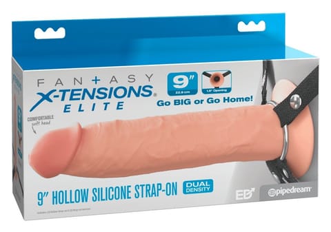 ⁨FXTE 9" Hollow Strap-On Dual⁩ w sklepie Wasserman.eu