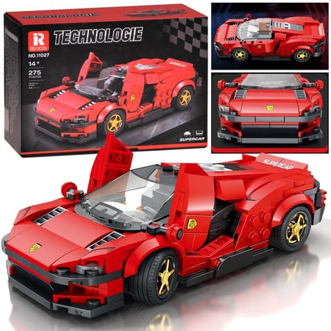 ⁨Klocki techniczne Futurystyczne auto CZERWONE drzwi unoszone 275-ele ZA5794⁩ w sklepie Wasserman.eu