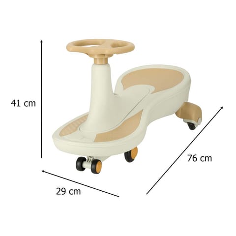 ⁨Jeździk grawitacyjny LED Swing Fix S4 świecące koła z muzyką grający 76cm złoto-biały max 100kg⁩ w sklepie Wasserman.eu