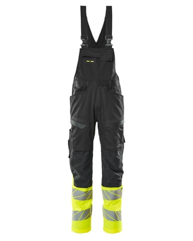 ⁨MASCOT® Ogrodniczki z kieszeniami na kolanach ACCELERATE SAFE (kolor czerń/żółty hi-vis, rozmiar 90C52)⁩ w sklepie Wasserman.eu