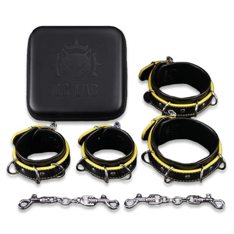 ⁨Zestaw do krępowania Hunter Restraints Set Black/Yellow Dungeon Lab⁩ w sklepie Wasserman.eu