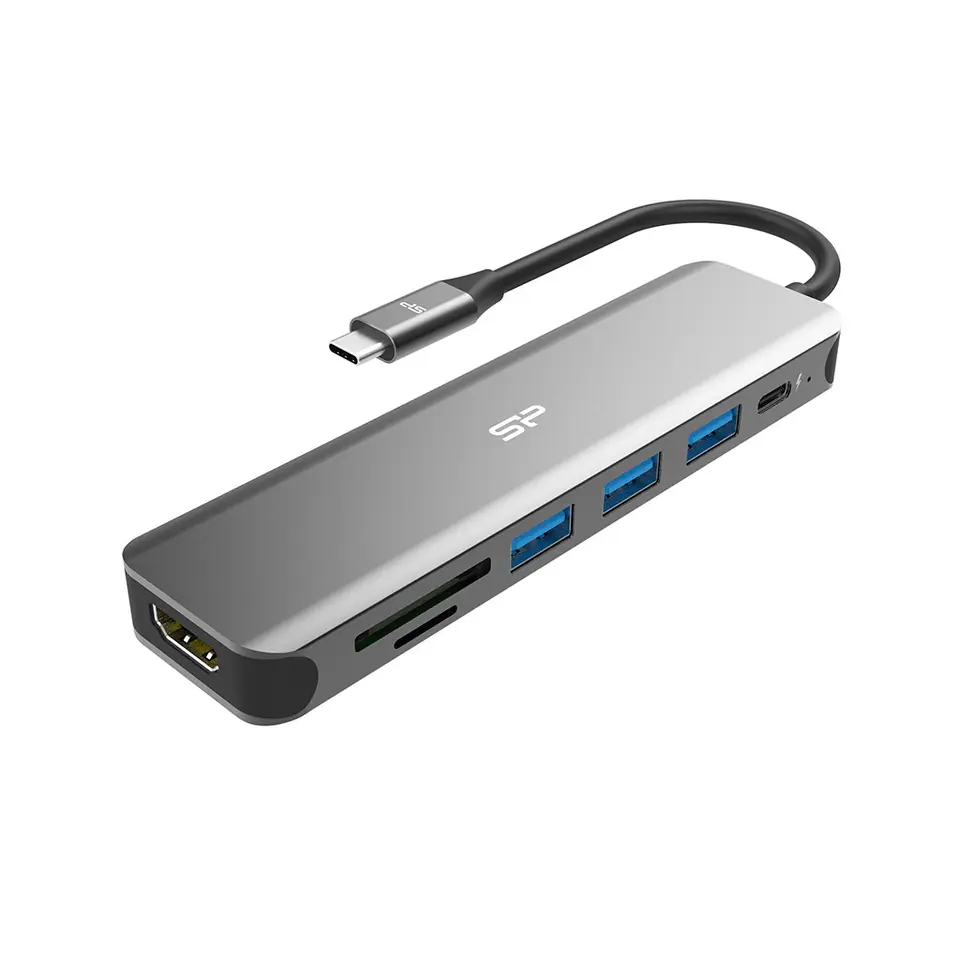 Stacja dokująca Silicon Power SU20 7in1 HDMI USB-C PD 60W (SPU3C07DOCSU200G) w sklepie Wasserman.eu