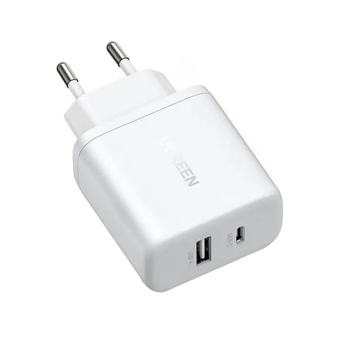 ⁨Ładowarka sieciowa X227 GaN USB-A USB-C 20W - biała⁩ w sklepie Wasserman.eu