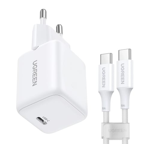 ⁨Ładowarka sieciowa X513 GaN USB-C 30W z kablem USB-C 1m - biała⁩ w sklepie Wasserman.eu