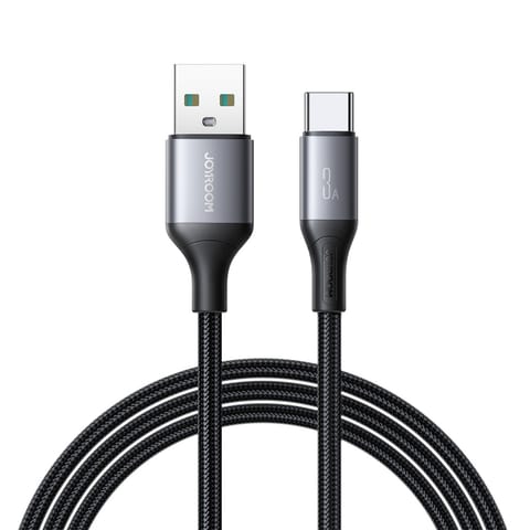⁨Kabel przewód USB-A - USB-C 3A 2m - czarny⁩ w sklepie Wasserman.eu