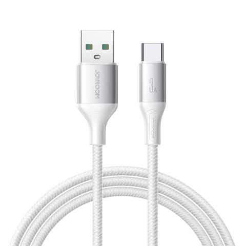 ⁨Kabel przewód USB-A - USB-C 3A 2m - biały⁩ w sklepie Wasserman.eu