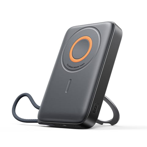 Powerbank indukcyjny 3w1 10000mAh 22.5W z wbudowanym kablem MagSafe - czarny w sklepie Wasserman.eu