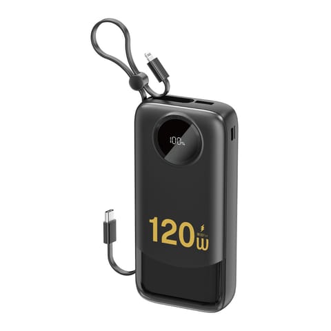 ⁨Powerbank K13 Pro 20000mAh z wbudowanym kablem - czarny⁩ w sklepie Wasserman.eu