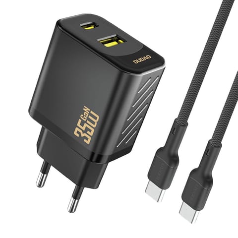Ładowarka sieciowa z kablem USB-C 1m 35W - czarna w sklepie Wasserman.eu