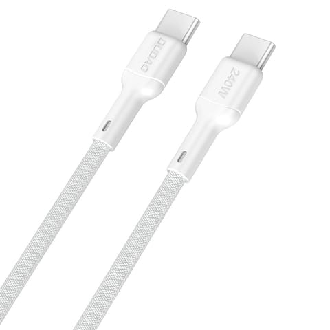 Kabel przewód USB-C PD 240W 2m - biały w sklepie Wasserman.eu