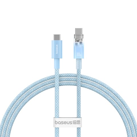 Kabel przewód Explorer z czujnikiem temperatury USB-C 100W 1m - niebieski w sklepie Wasserman.eu