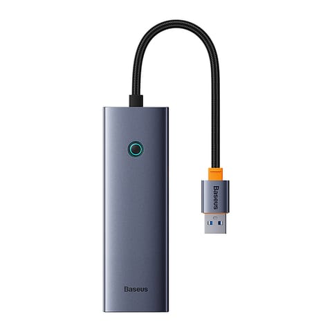 ⁨4w1 HUB adapter USB-A RJ45 - szary⁩ w sklepie Wasserman.eu
