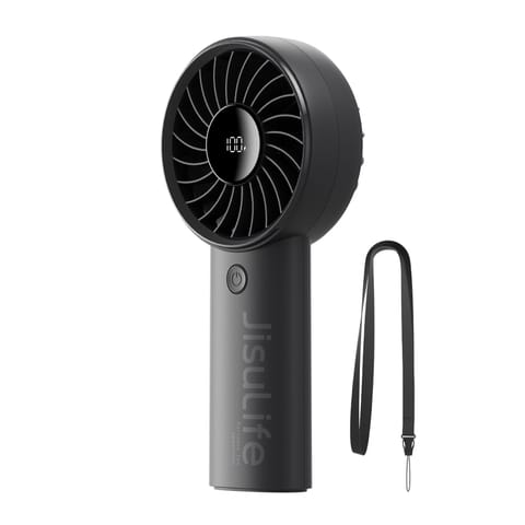 ⁨Mini wentylator wiatraczek ręczny USB-C 5000mAh - czarny⁩ w sklepie Wasserman.eu