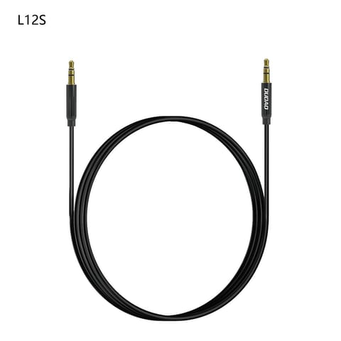 ⁨Kabel przewód stereo AUX mini jack 3.5mm 1m - czarny⁩ w sklepie Wasserman.eu