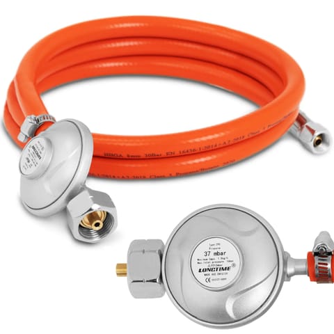 ⁨Reduktor gazu do grilla 37 mbar wylot śr. 8 mm wlot G16⁩ w sklepie Wasserman.eu