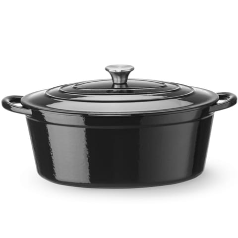 ⁨Garnek żeliwny emaliowany owalny 6.88 l 405x255x134 mm⁩ w sklepie Wasserman.eu