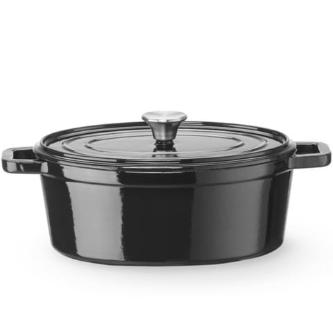 ⁨Garnek żeliwny emaliowany owalny 4.4 l 365x290x115 mm⁩ w sklepie Wasserman.eu