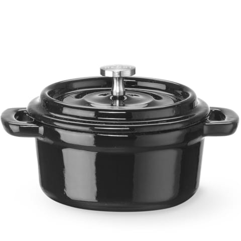 ⁨Garnek żeliwny emaliowany owalny 0.27 l 130x100x48 mm⁩ w sklepie Wasserman.eu