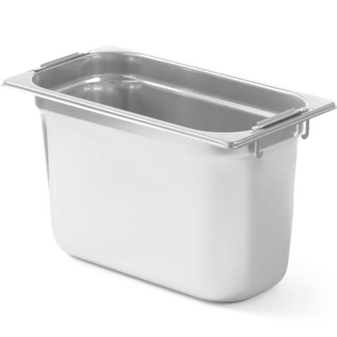 ⁨Pojemnik GN 1/3 z chowanymi uchwytami Profi Line STAL 3.9 l 325x176x100 mm⁩ w sklepie Wasserman.eu