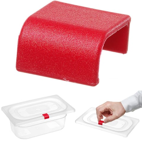 ⁨Clips for GN HACCP containers made of polypropylene Red - Hendi 880661⁩ at Wasserman.eu