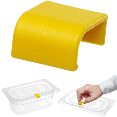⁨GN HACCP Container Clips Made of Polypropylene Yellow - Hendi 880685⁩ at Wasserman.eu