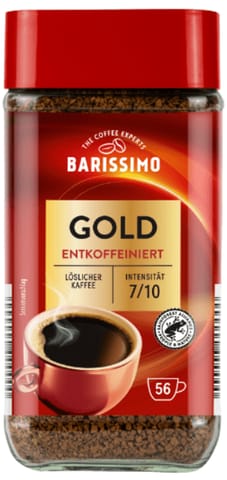 ⁨Barissimo Gold Bezkofeinowa Kawa Rozpuszczalna 100 g⁩ w sklepie Wasserman.eu