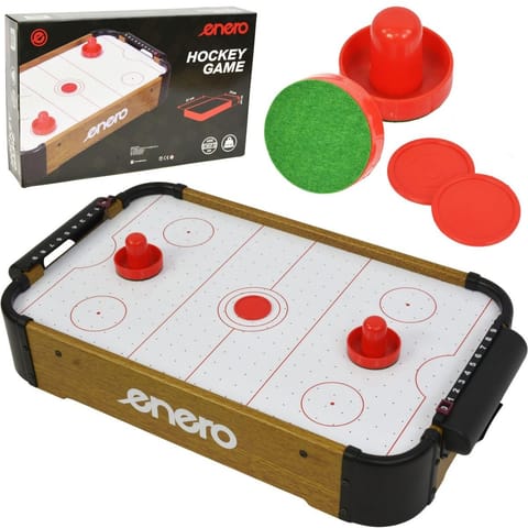 GRA CYMBERGAJ AIR HOCKEY NA STÓŁ 51x31x10CM WOODEN ENERO w sklepie Wasserman.eu