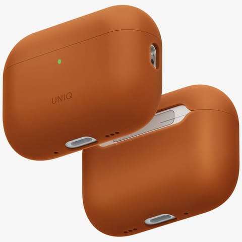 ⁨Etui UNIQ Lino do AirPods Pro 3 gen      Silicone pomarańczowy⁩ w sklepie Wasserman.eu