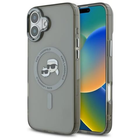 ⁨Karl Lagerfeld KLHMP16MHLSKCK iPhone Plus 6.7" czarny/black hardcase IML Metal Karl&Choupette Head MagSafe⁩ w sklepie Wasserman.eu