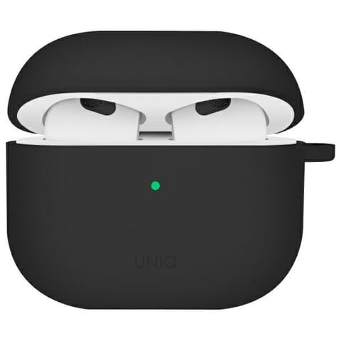 ⁨UNIQ etui Nexo AirPods 4 + Ear Hooks     Silicone czarny/black⁩ w sklepie Wasserman.eu