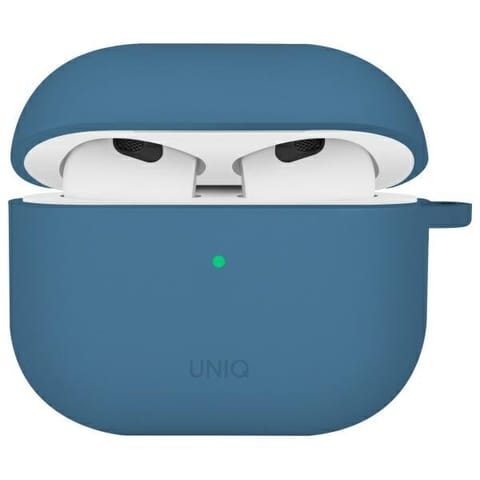 ⁨UNIQ etui Nexo AirPods 4 + Ear Hooks     Silicone niebieski/pacific blue⁩ w sklepie Wasserman.eu