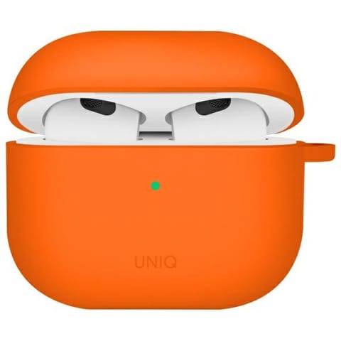 ⁨UNIQ etui Nexo AirPods 4 + Ear Hooks     Silicone pomarańczowy/volt orange⁩ w sklepie Wasserman.eu