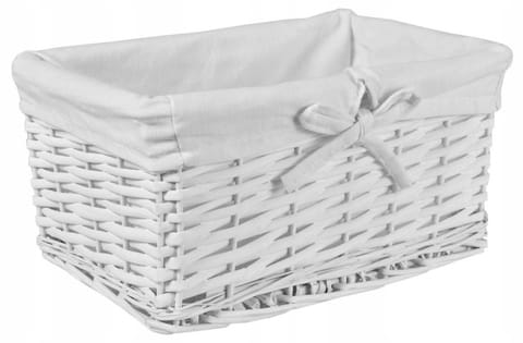 ⁨Koszyk wiklinowy 30x20x15 - biały⁩ w sklepie Wasserman.eu