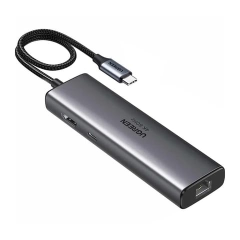 Adapter / Hub USB-C 6w1 Ugreen CM512, HDMI 4K@60Hz, 2x USB, RJ45, PD 100W w sklepie Wasserman.eu