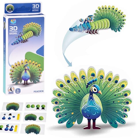 ⁨Puzzle 3D kartonowy model kolorowy PAW zrób to sam DIY 18ele ZA5718⁩ w sklepie Wasserman.eu