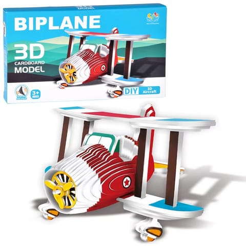 ⁨Puzzle 3D kartonowy model SAMOLOT zrób to sam DIY 62 ele ZA5721⁩ w sklepie Wasserman.eu