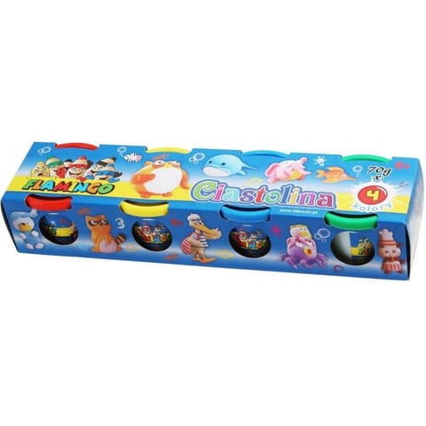 ⁨Ciastolina Flamingo 4x70g 334697 TITANUM⁩ w sklepie Wasserman.eu