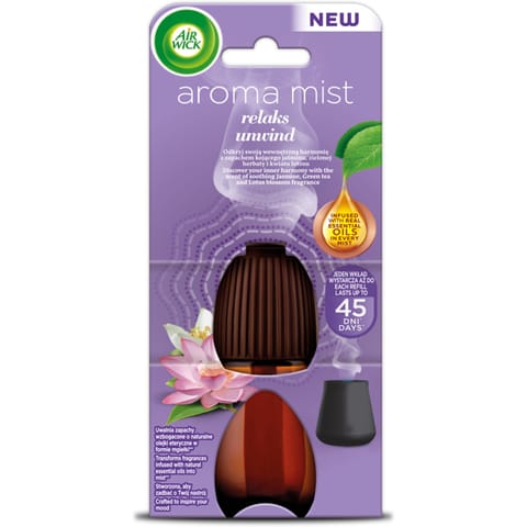 ⁨Air Wick Aromatic Mist with Essential Oils Relax Insert for Automatic Freshener Jasmine Green Tea Lotus Flower 20ml⁩ at Wasserman.eu
